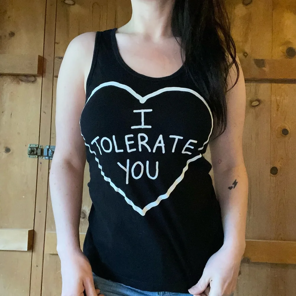 Black Matter • I Tolerate You Candy Heart Racerback Tank - Picture 5 of 9